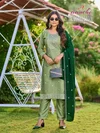 Nidhika By Aanchi Crystal Silk Kurti With Bottom Dupatta